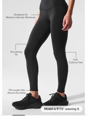 ALO Yoga Black High-Waist Airbrush Leggings
